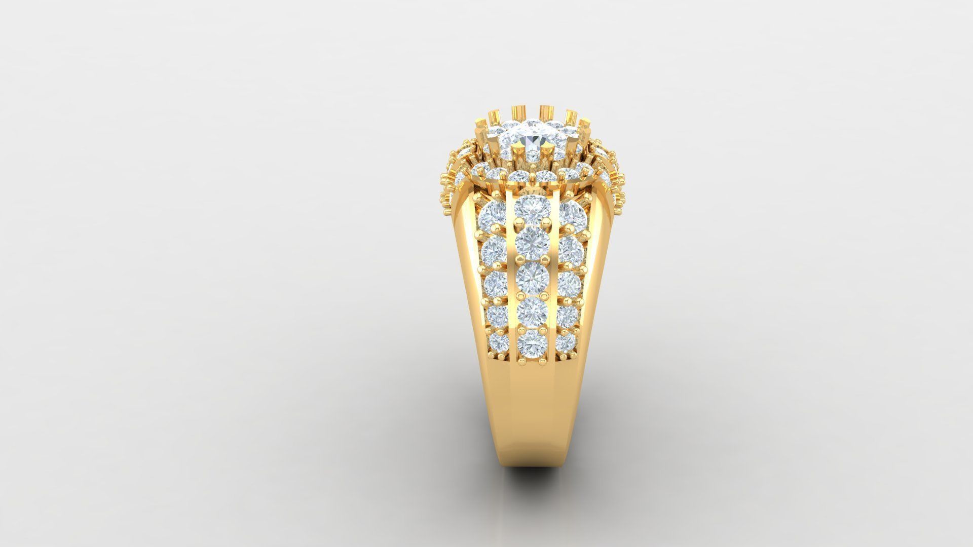 Diamond Man Ring Cad  MR  64 3D print model_3