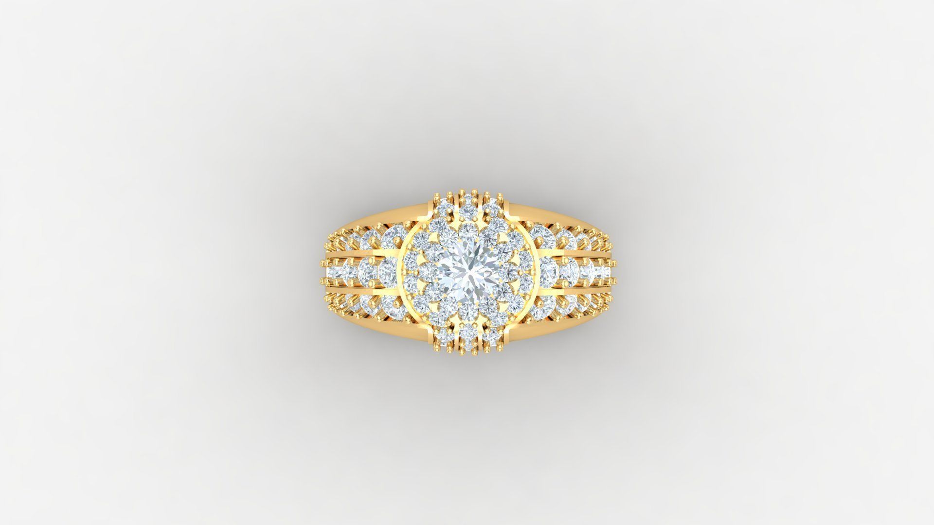 Diamond Man Ring Cad  MR  64 3D print model_4