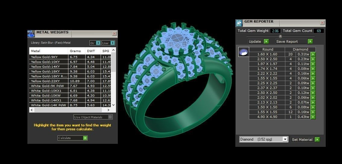 Diamond Man Ring Cad  MR  64 3D print model_5