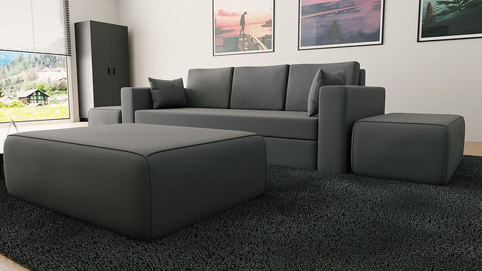 Living Room interior by Nikdox 3D model 3
