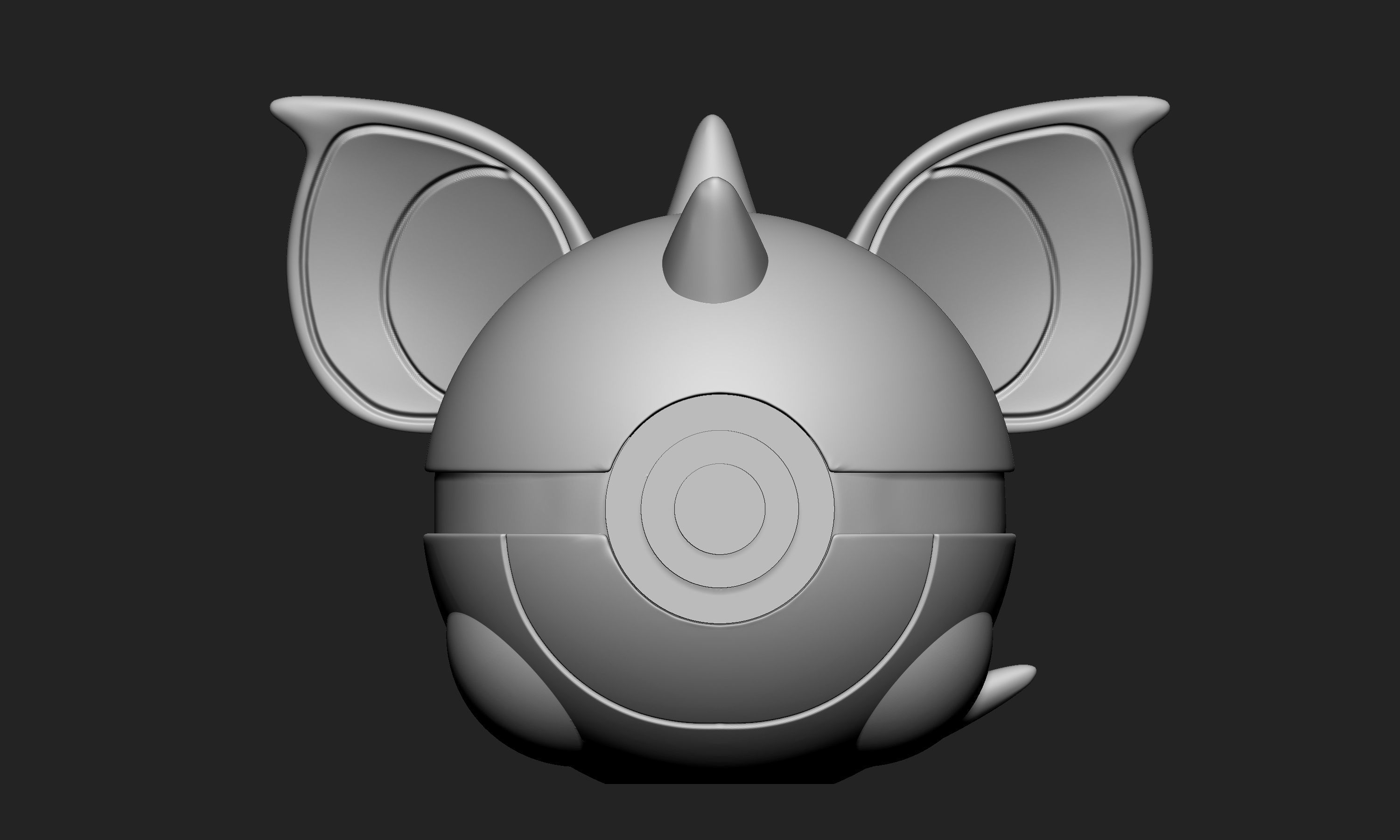 Pokemon Nidoqueen Pokeball  3D print model_2