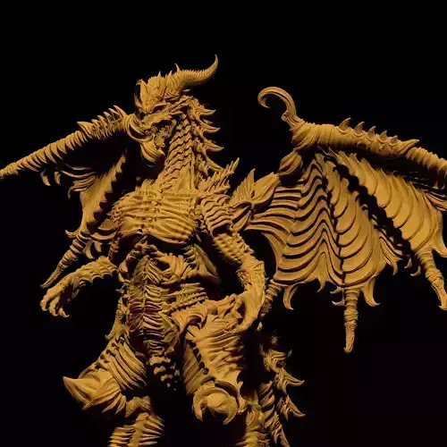 3D Game Assets 3D print model Dragon Figure