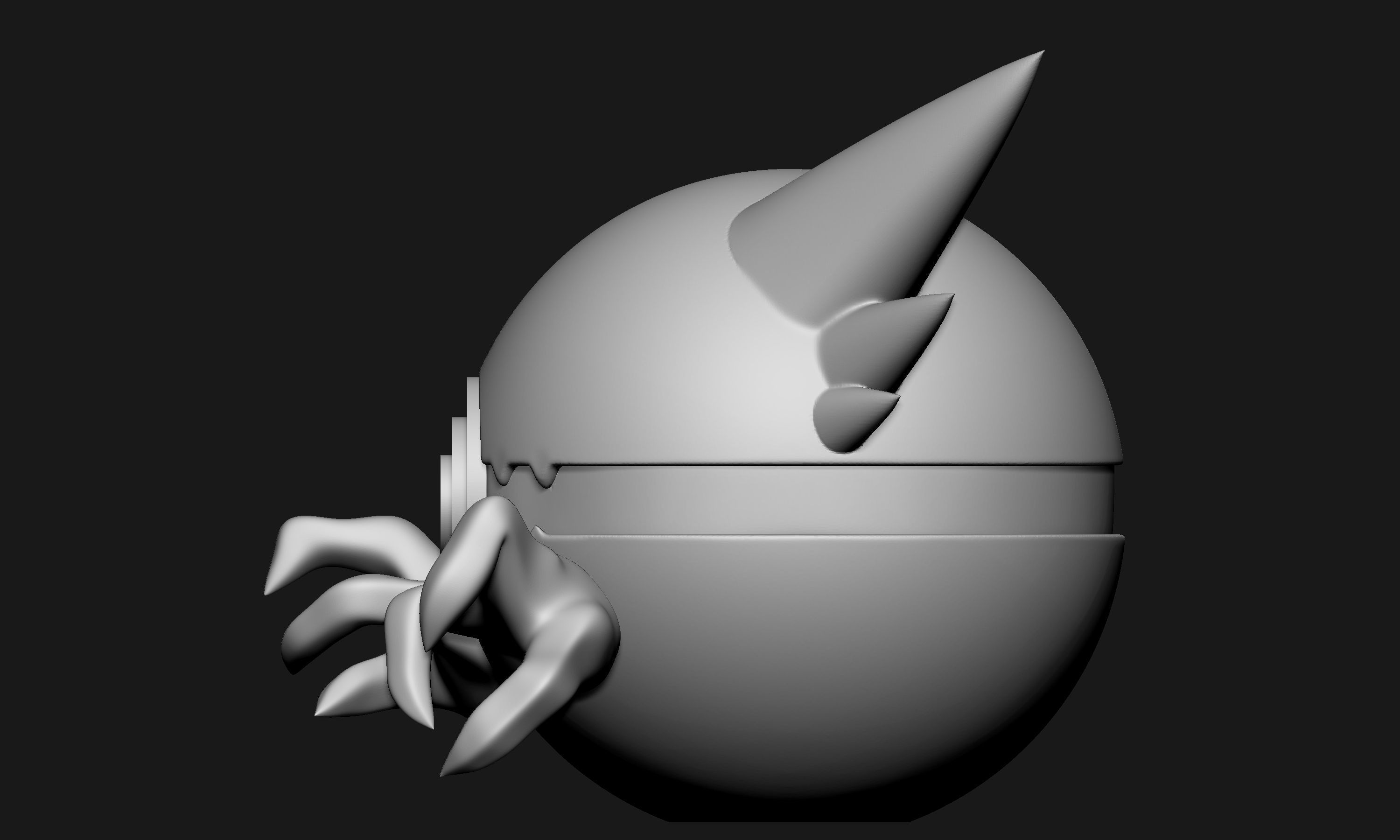 Pokemon Haunter Pokeball  3D print model_3
