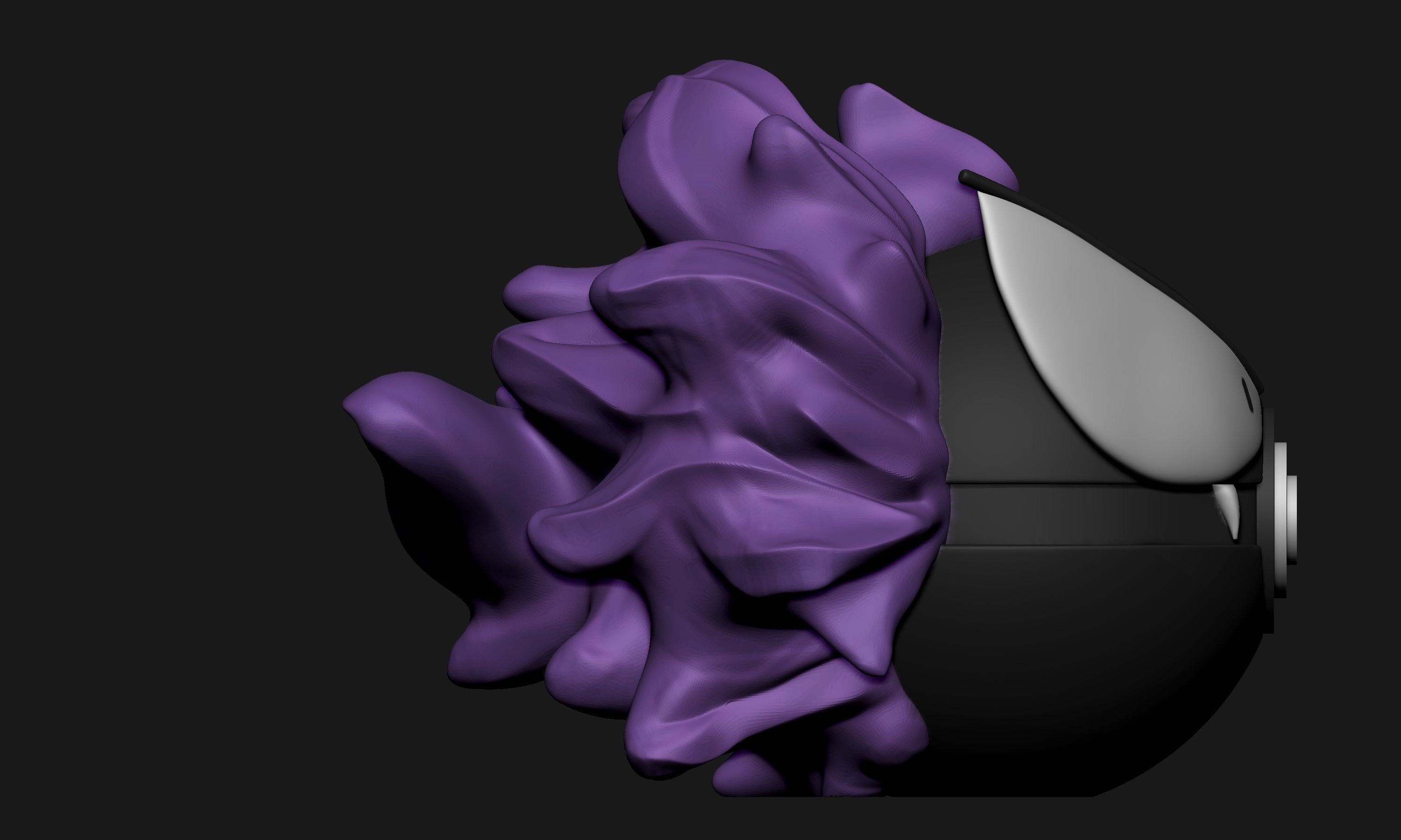 Pokemon Gastly Haunter Gengar Pokeball 3D print model_5