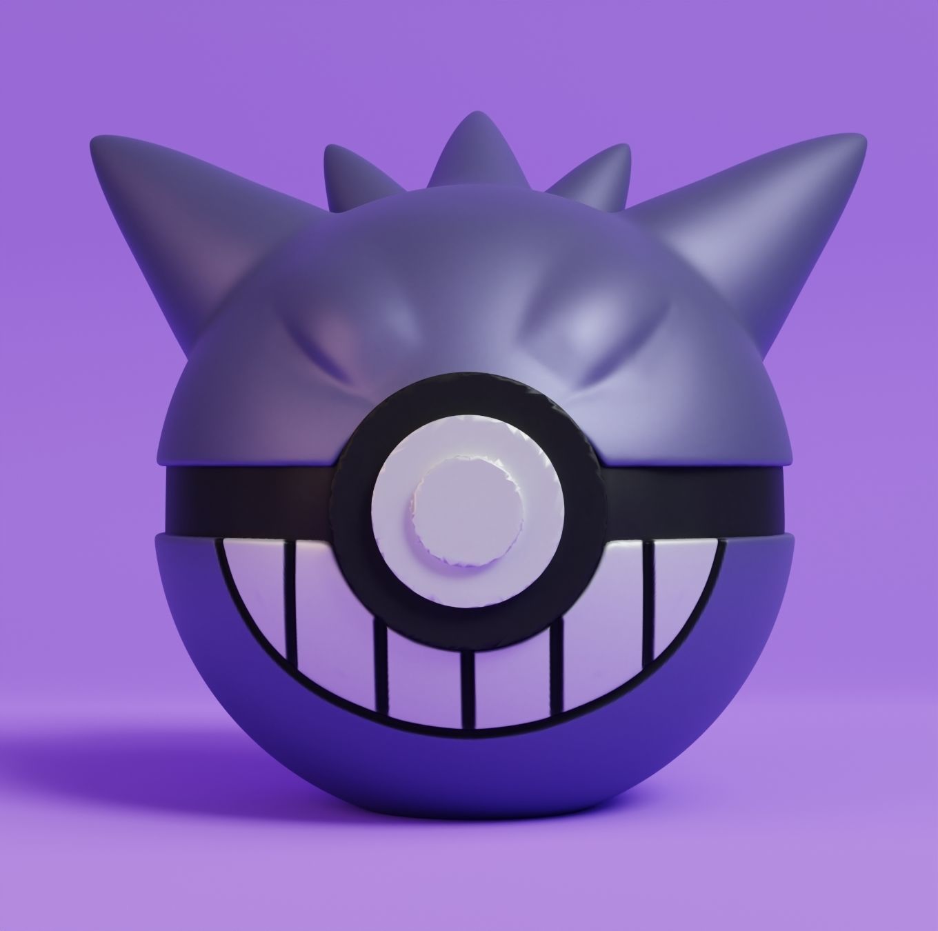Pokemon Gastly Haunter Gengar Pokeball 3D print model_11
