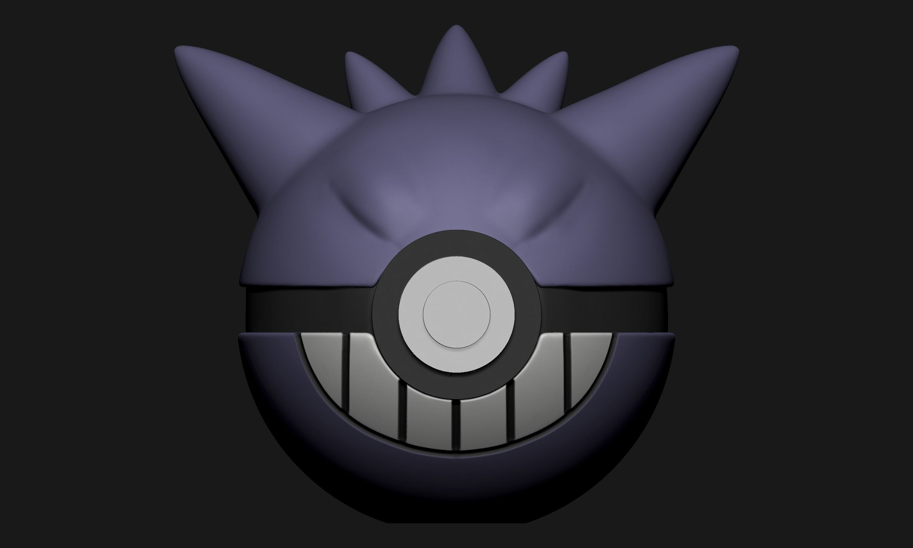 Pokemon Gastly Haunter Gengar Pokeball 3D print model_13