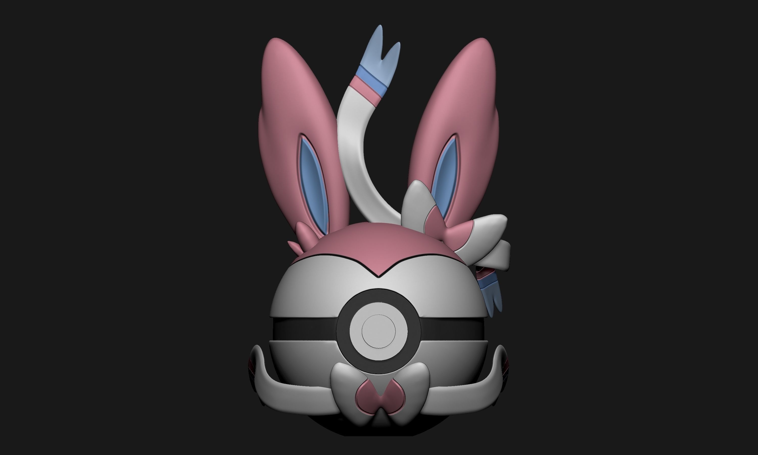 Pokemon Sylveon Pokeball  3D print model_1