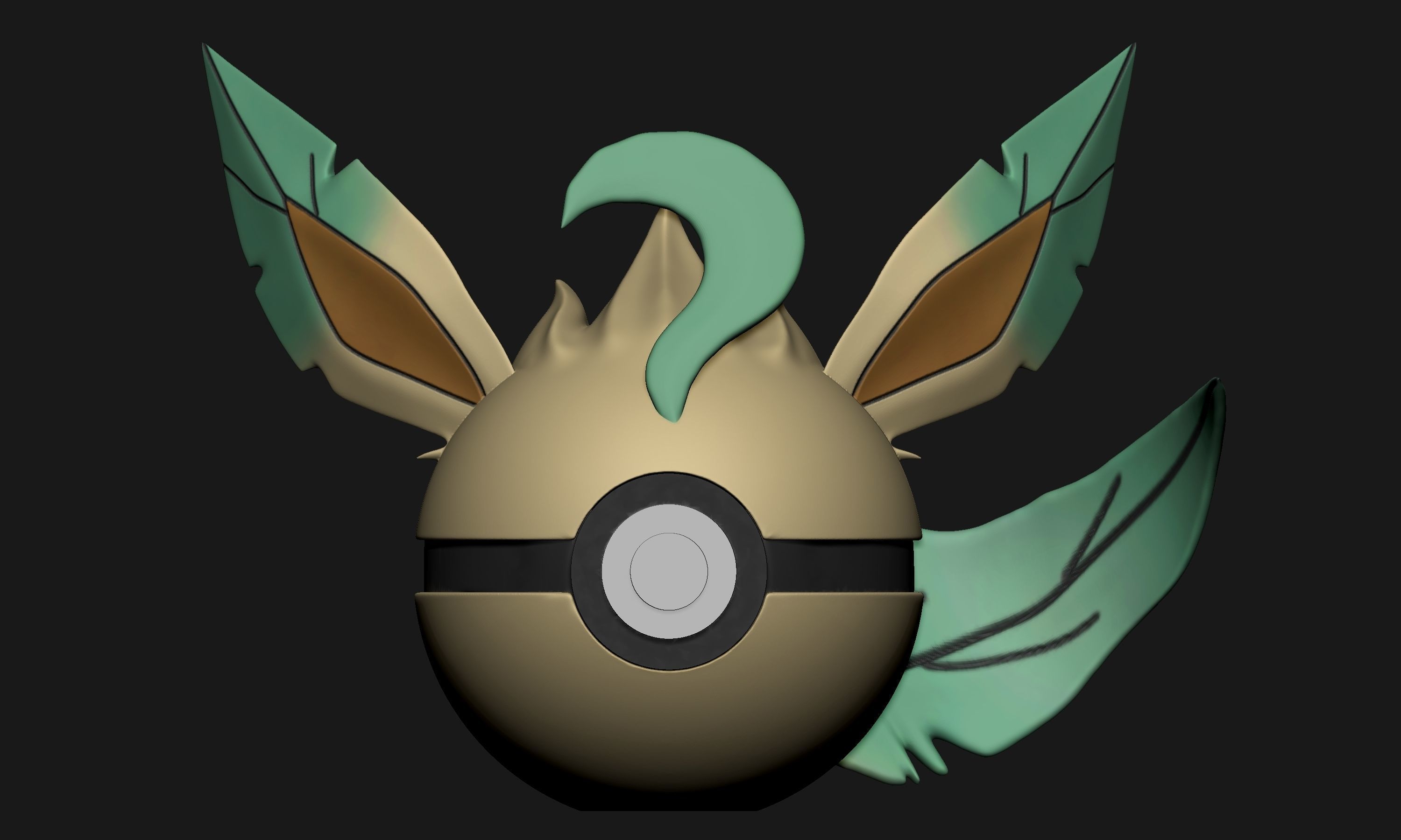 Pokemon Eeveelutions Pokeball 3D print model_39