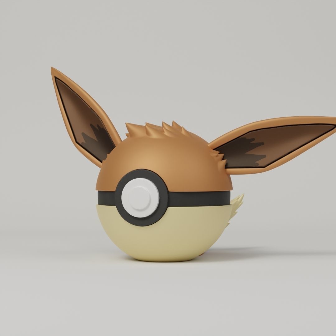 Pokemon Eeveelutions Pokeball 3D print model_15