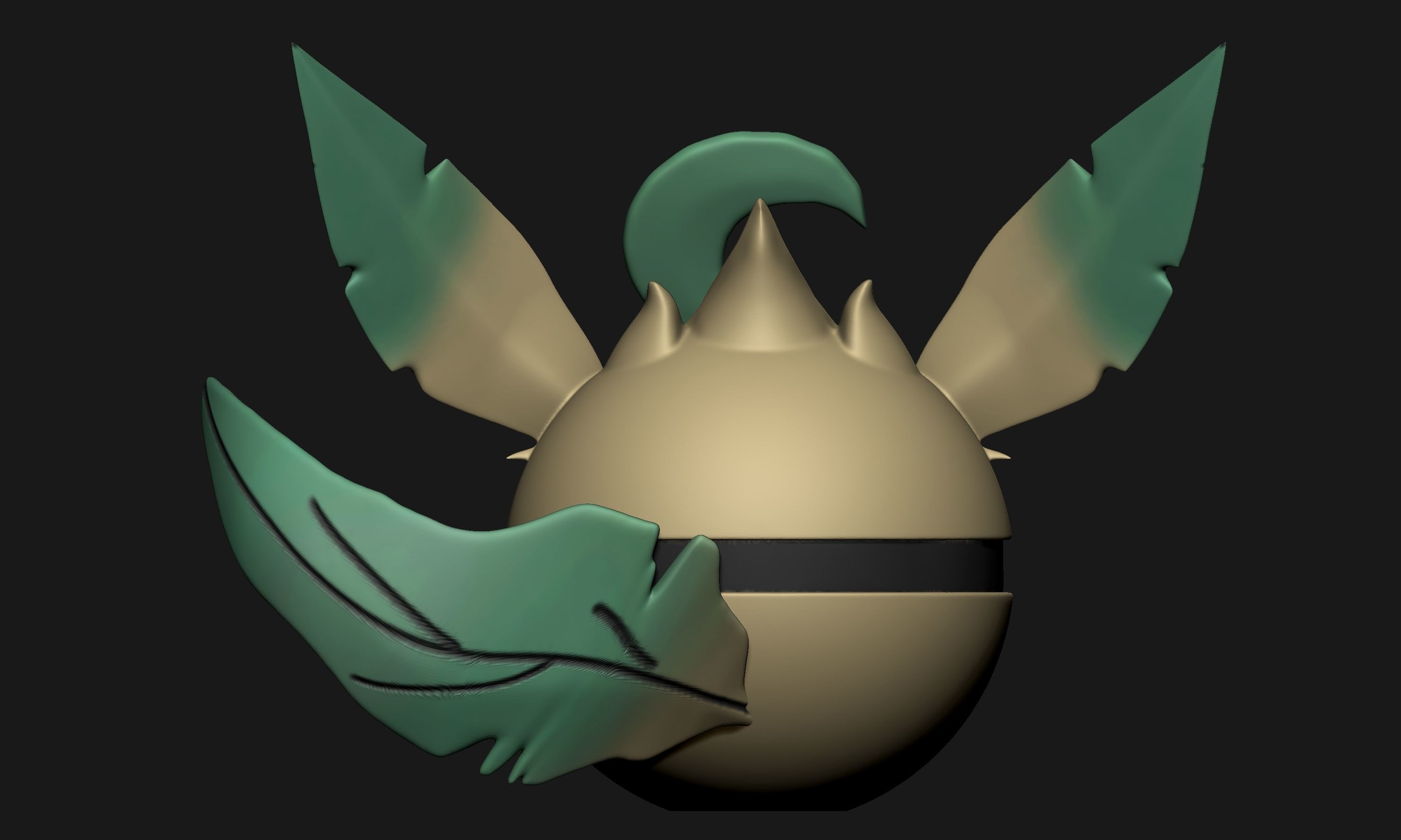 Pokemon Eeveelutions Pokeball 3D print model_36