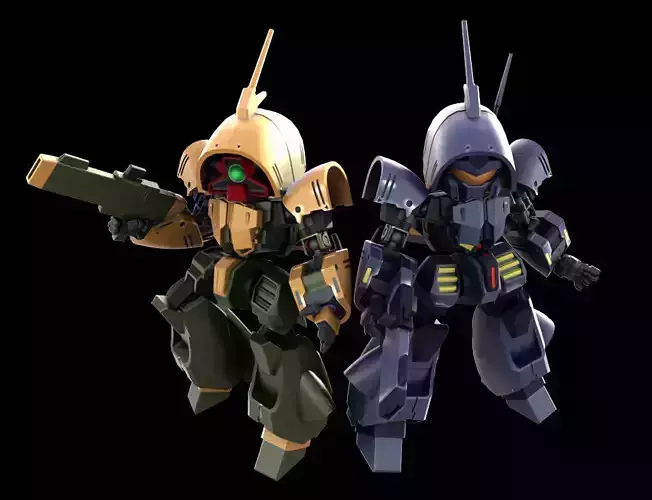 Bee Style  Asshimar and Quelimar variant Gundam