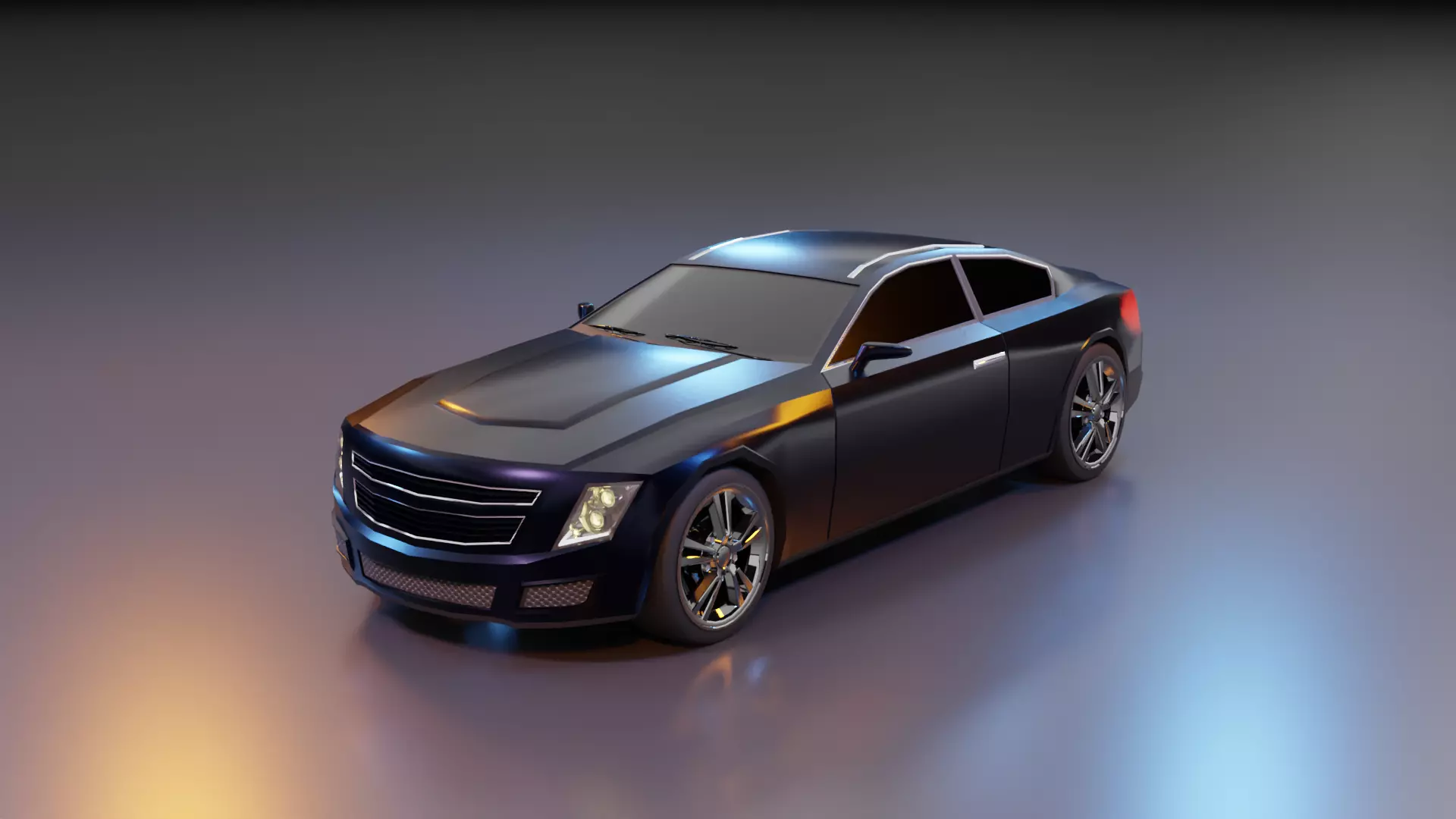 Car - Cadillac Low-poly 3D model