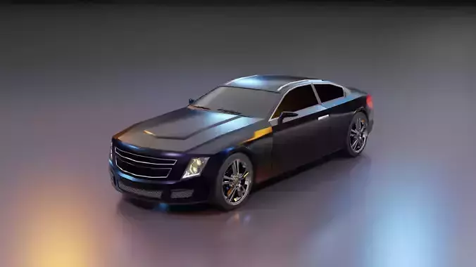 Car - Cadillac Low-poly 3D model