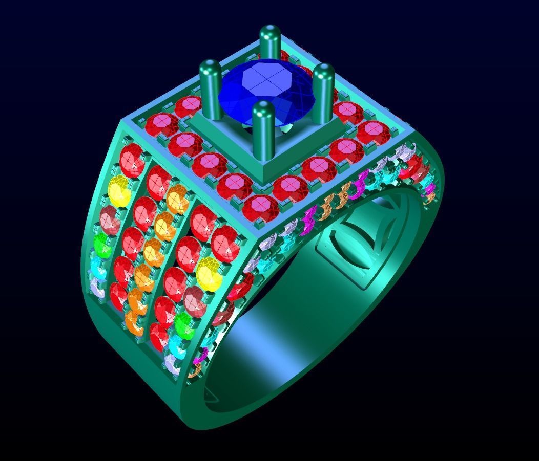 Men Ring 14 3D print model_2
