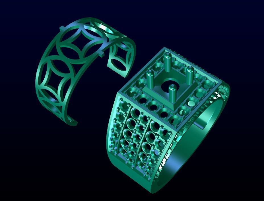 Men Ring 14 3D print model_3