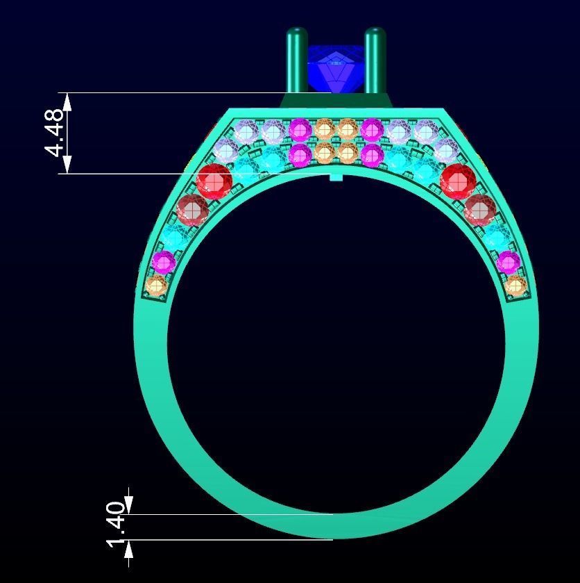 Men Ring 14 3D print model_7