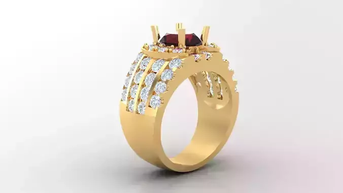 Diamond Man Ring Cad  MR  53