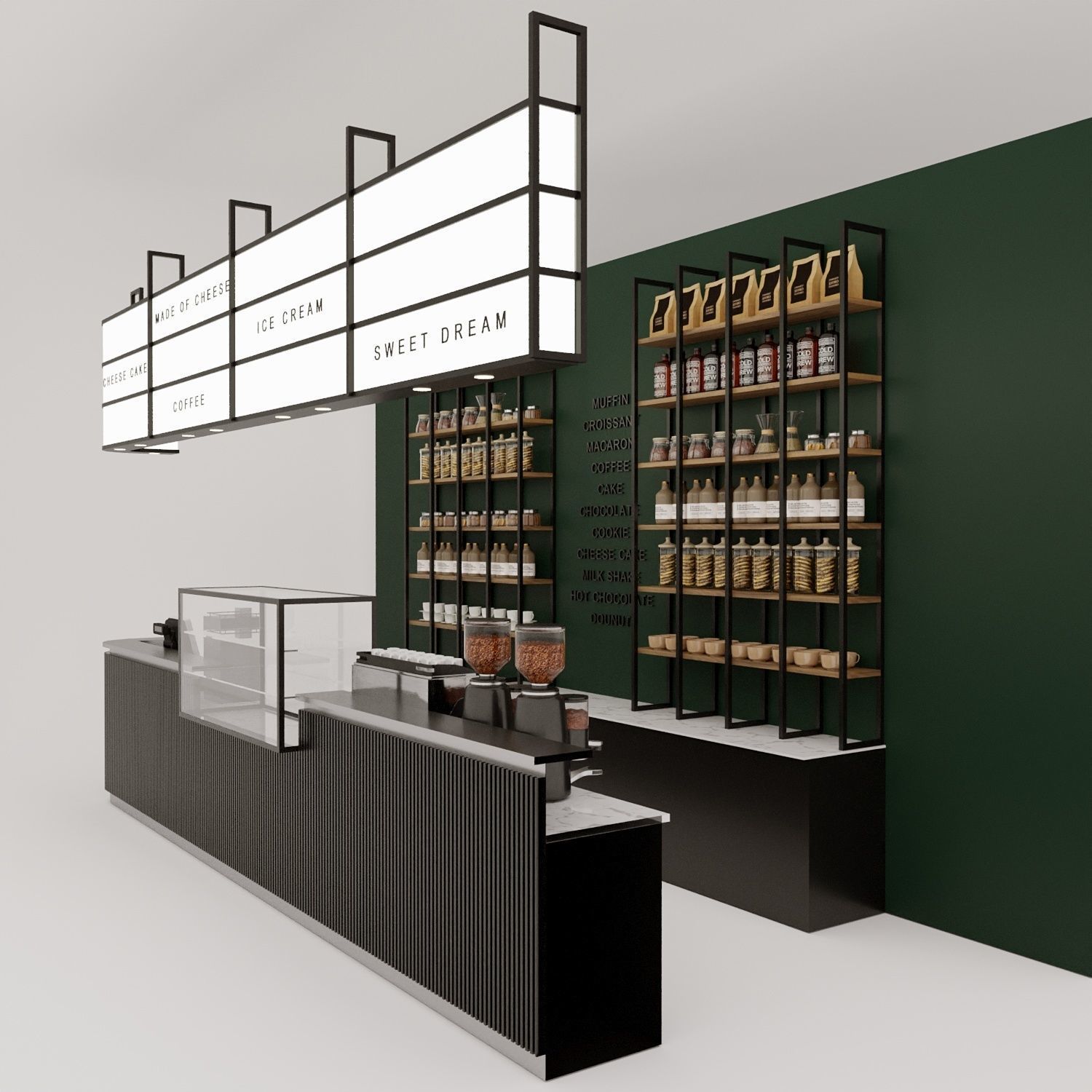 counter starbucks 3D model | CGTrader