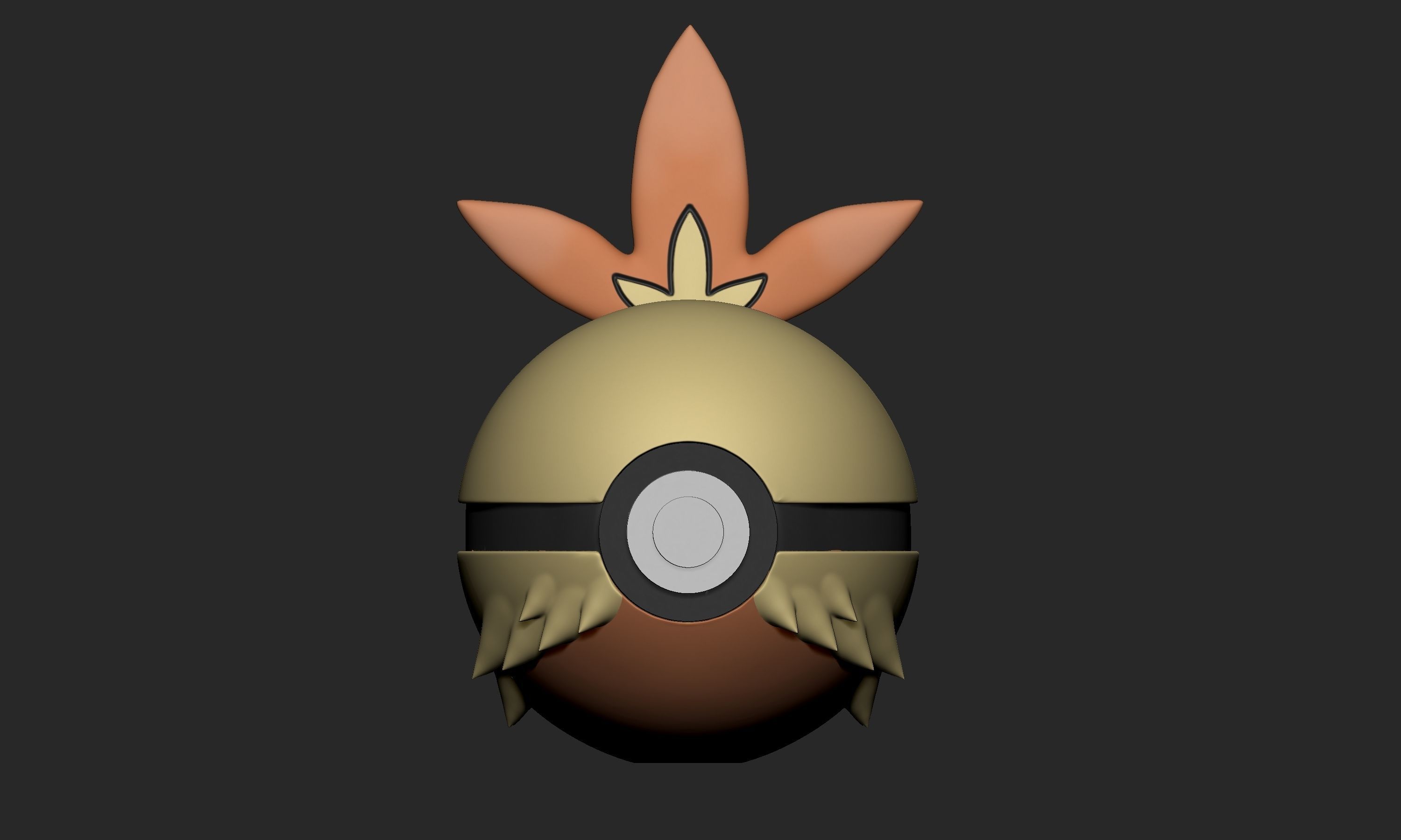 Pokemon Combusken Pokeball  3D print model_1