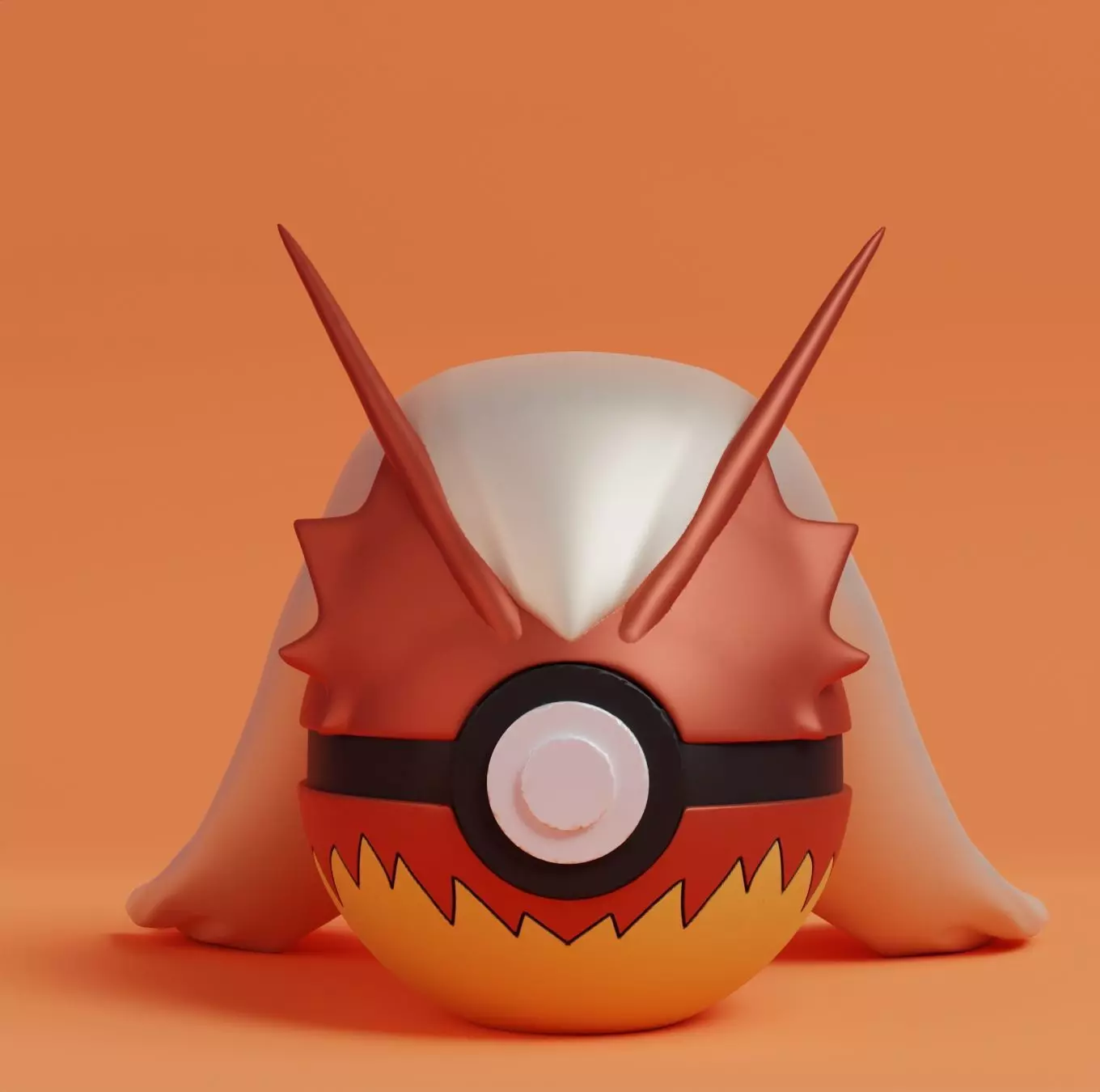Pokemon Blaziken Pokeball 3D print model_0