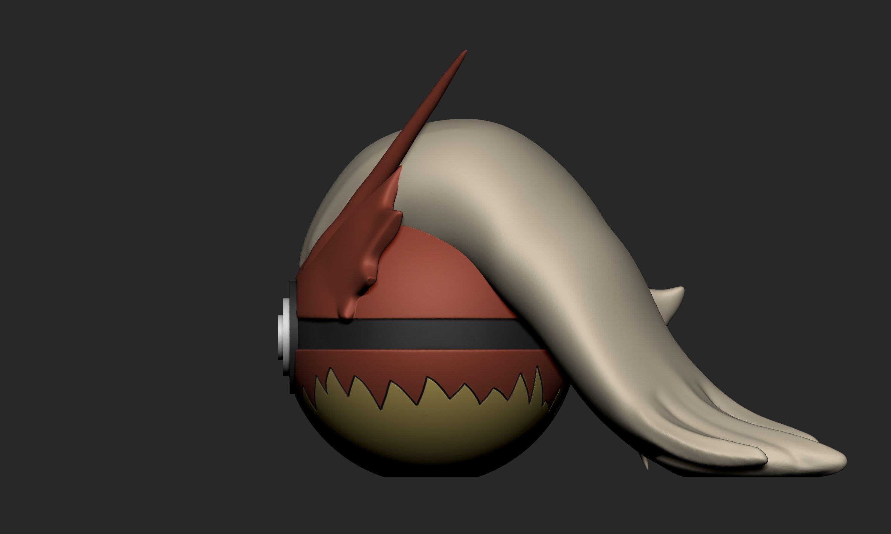 Pokemon Blaziken Pokeball 3D print model_4
