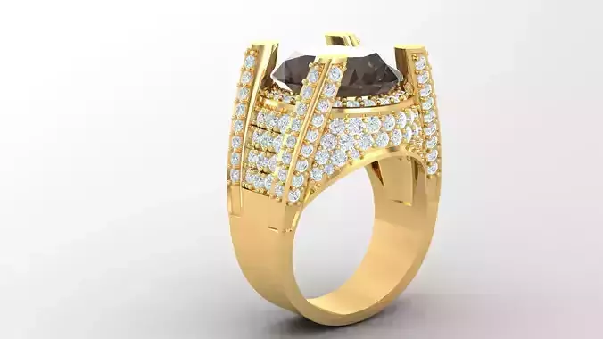 Diamond Man Ring Cad  MR  49