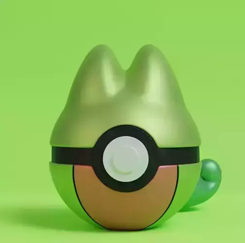 Pokemon Treecko Pokeball 3D print model