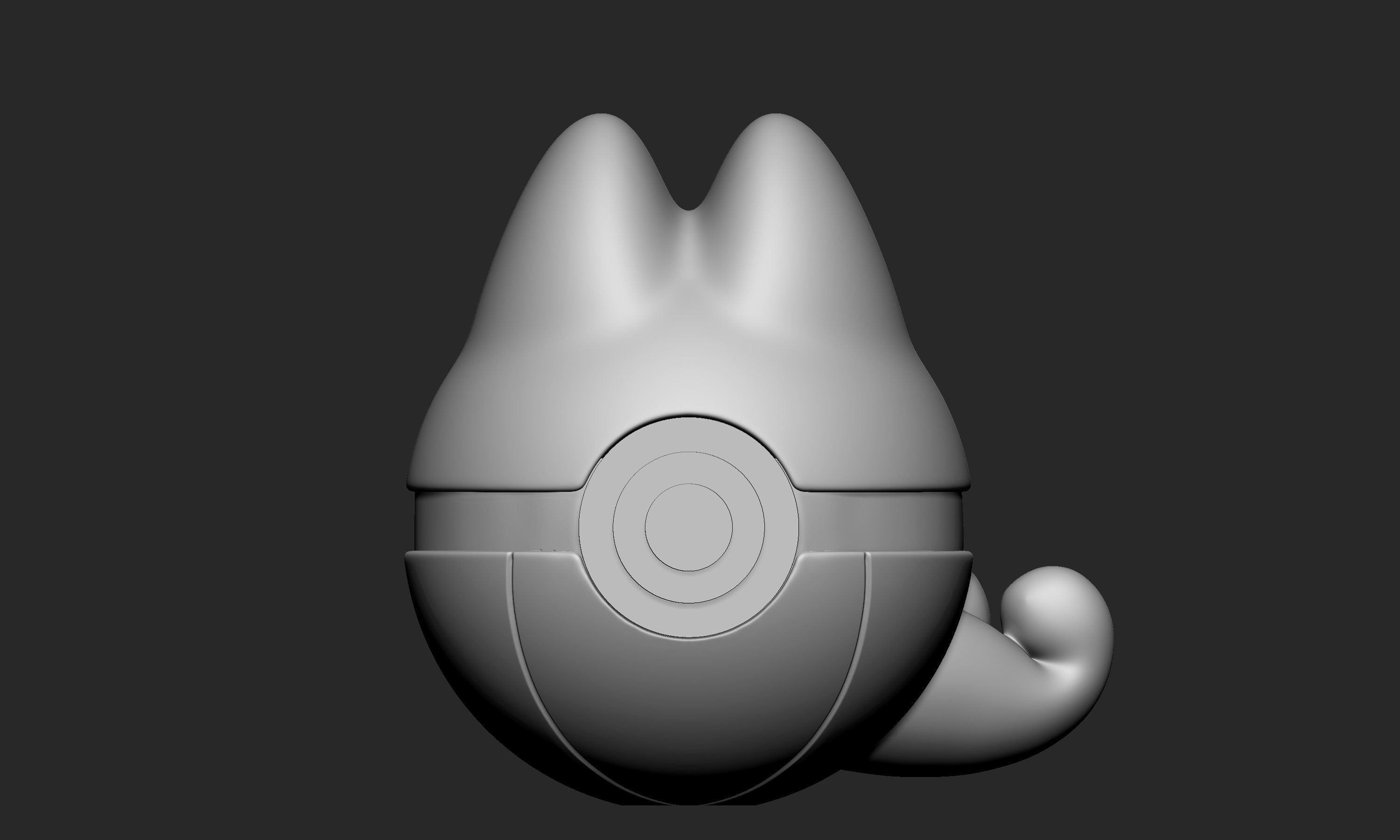 Pokemon Treecko Pokeball 3D print model_2