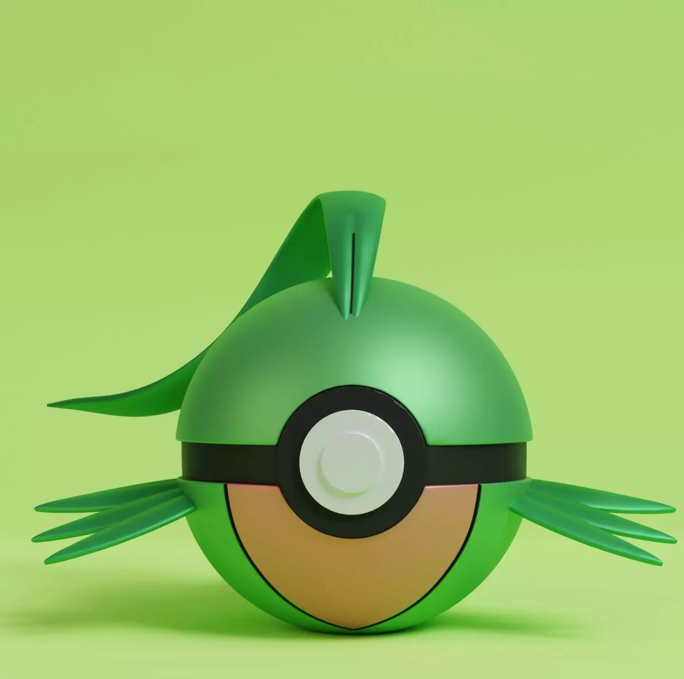 Pokemon Grovyle Pokeball  3D print model_0