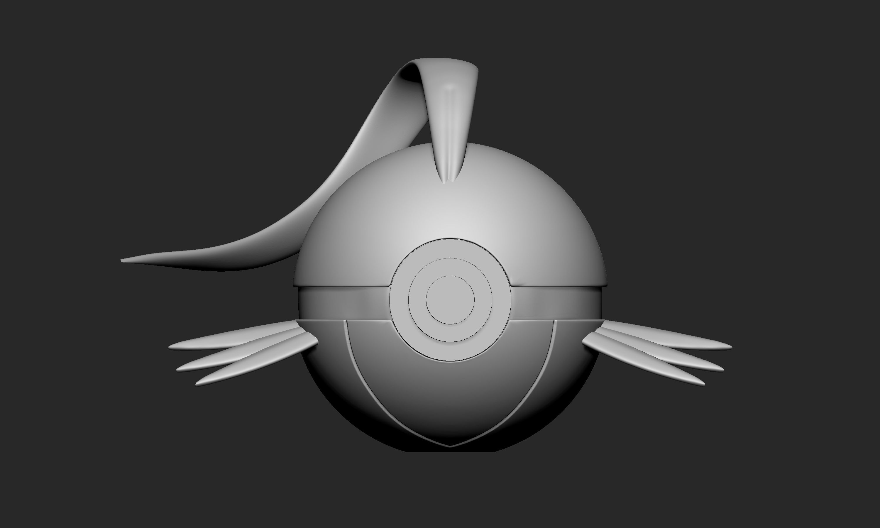Pokemon Grovyle Pokeball  3D print model_2