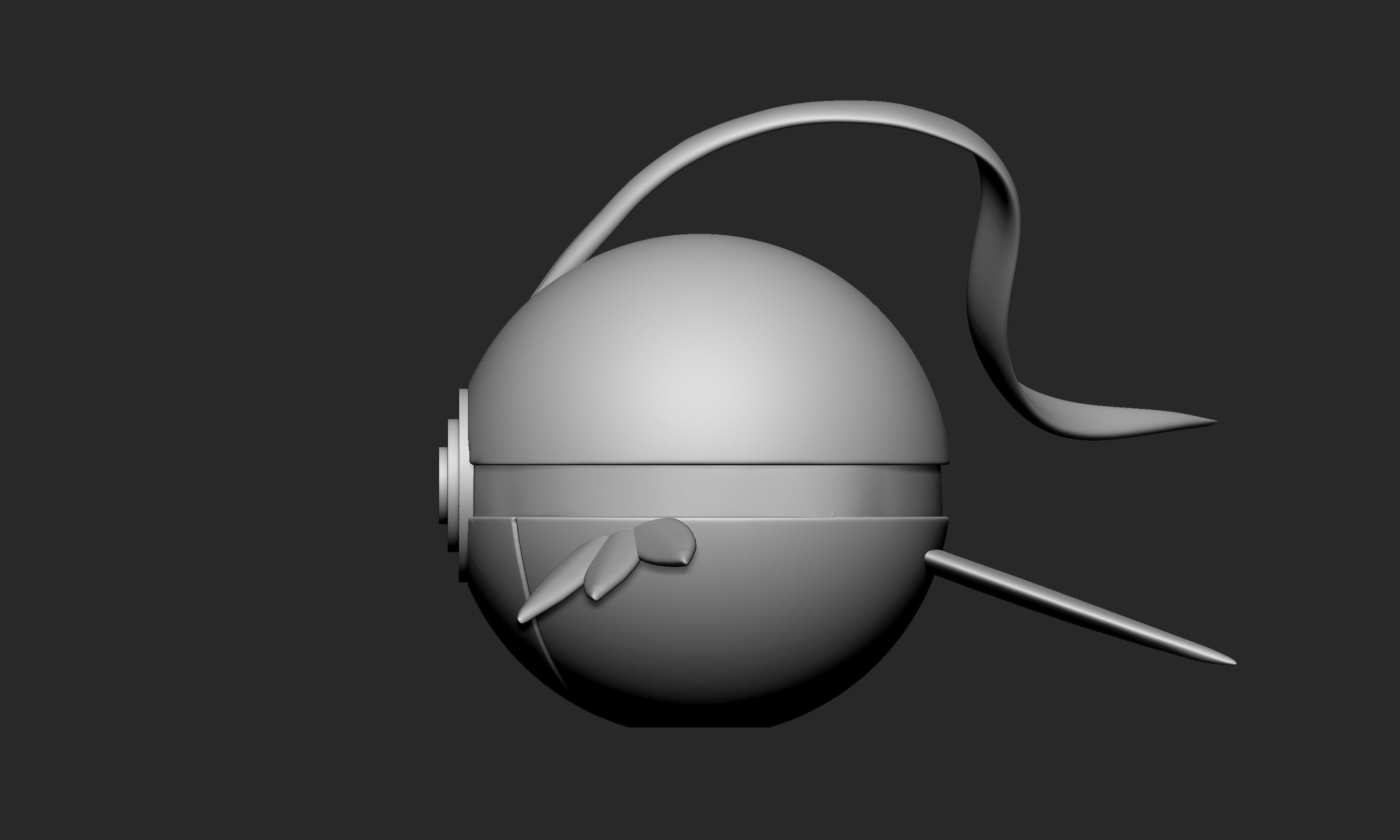 Pokemon Grovyle Pokeball  3D print model_3