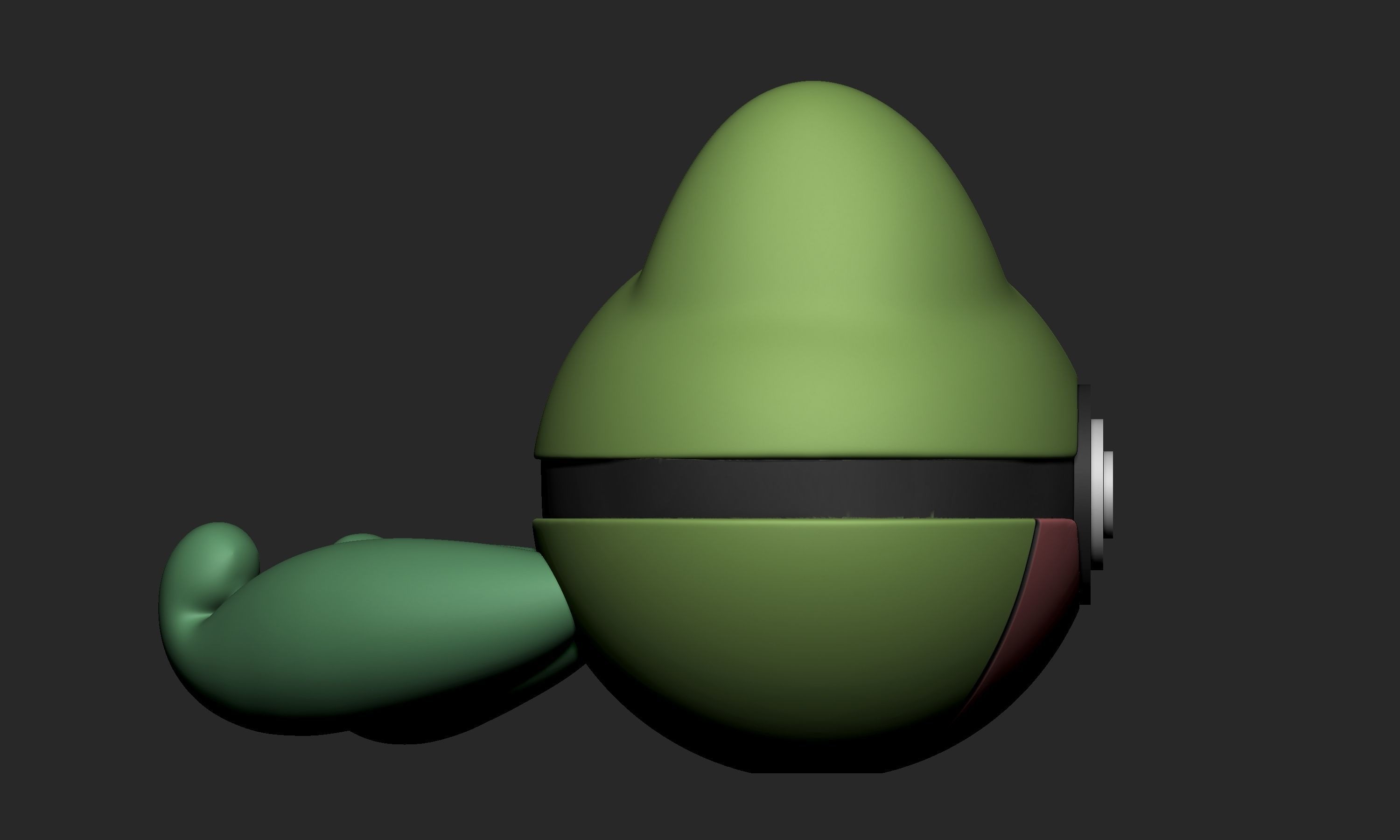 Pokemon Treecko Grovyle Sceptile Pokeball 3D print model_5