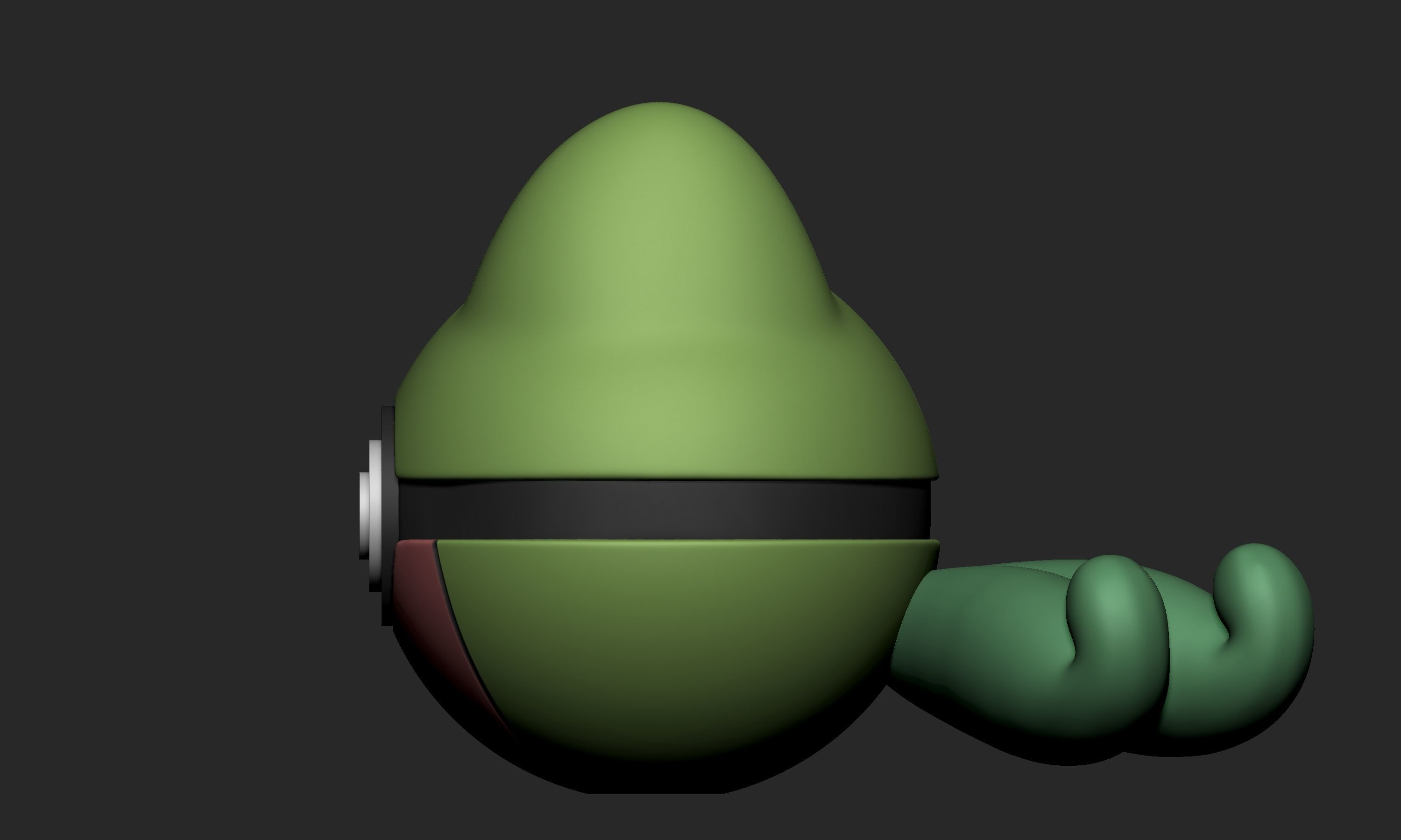 Pokemon Treecko Grovyle Sceptile Pokeball 3D print model_3