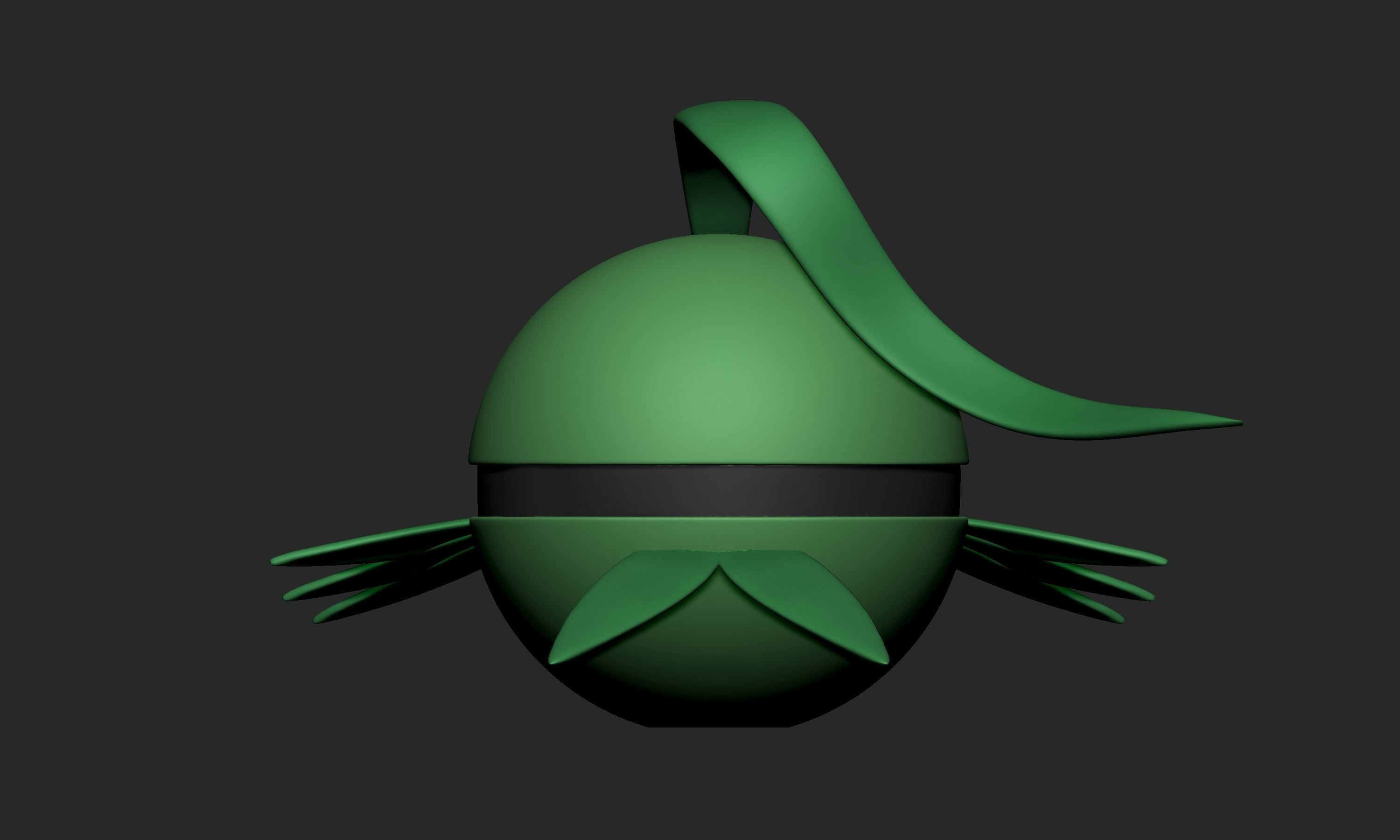 Pokemon Treecko Grovyle Sceptile Pokeball 3D print model_9