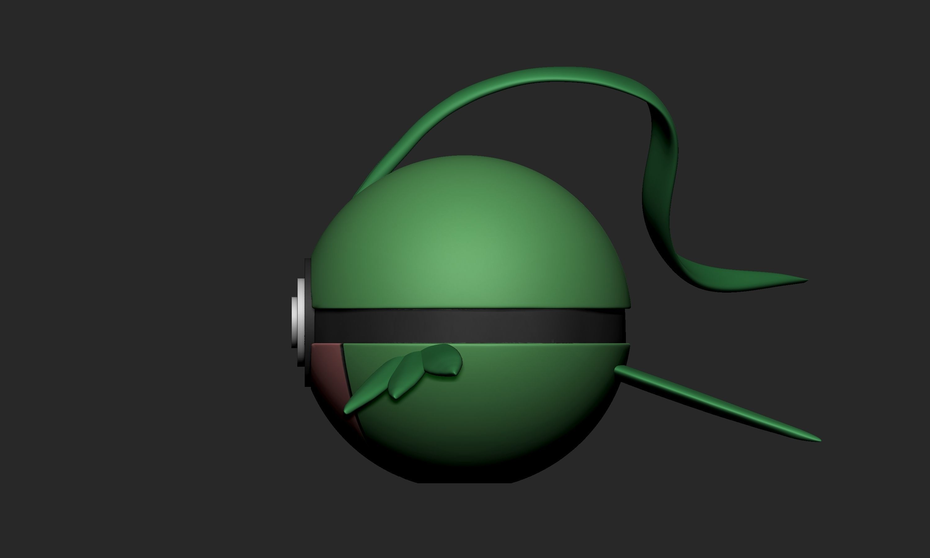 Pokemon Treecko Grovyle Sceptile Pokeball 3D print model_10