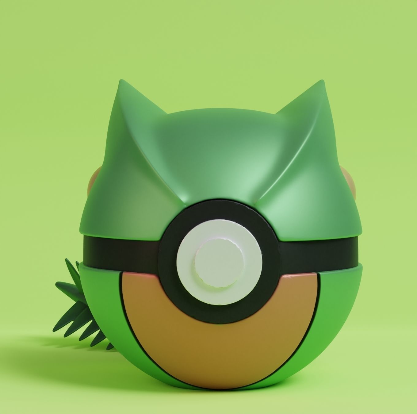 Pokemon Treecko Grovyle Sceptile Pokeball 3D print model_11