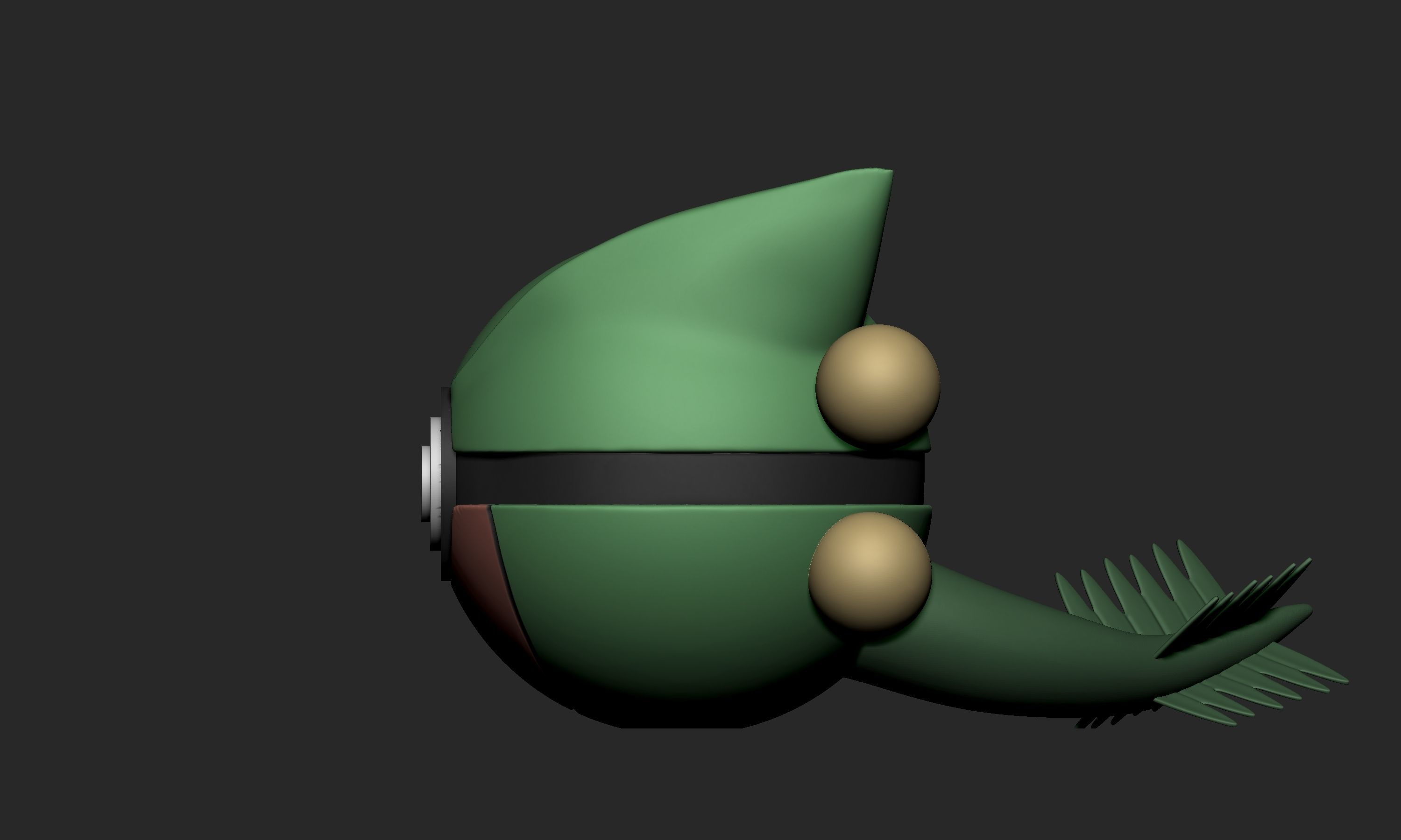 Pokemon Treecko Grovyle Sceptile Pokeball 3D print model_13