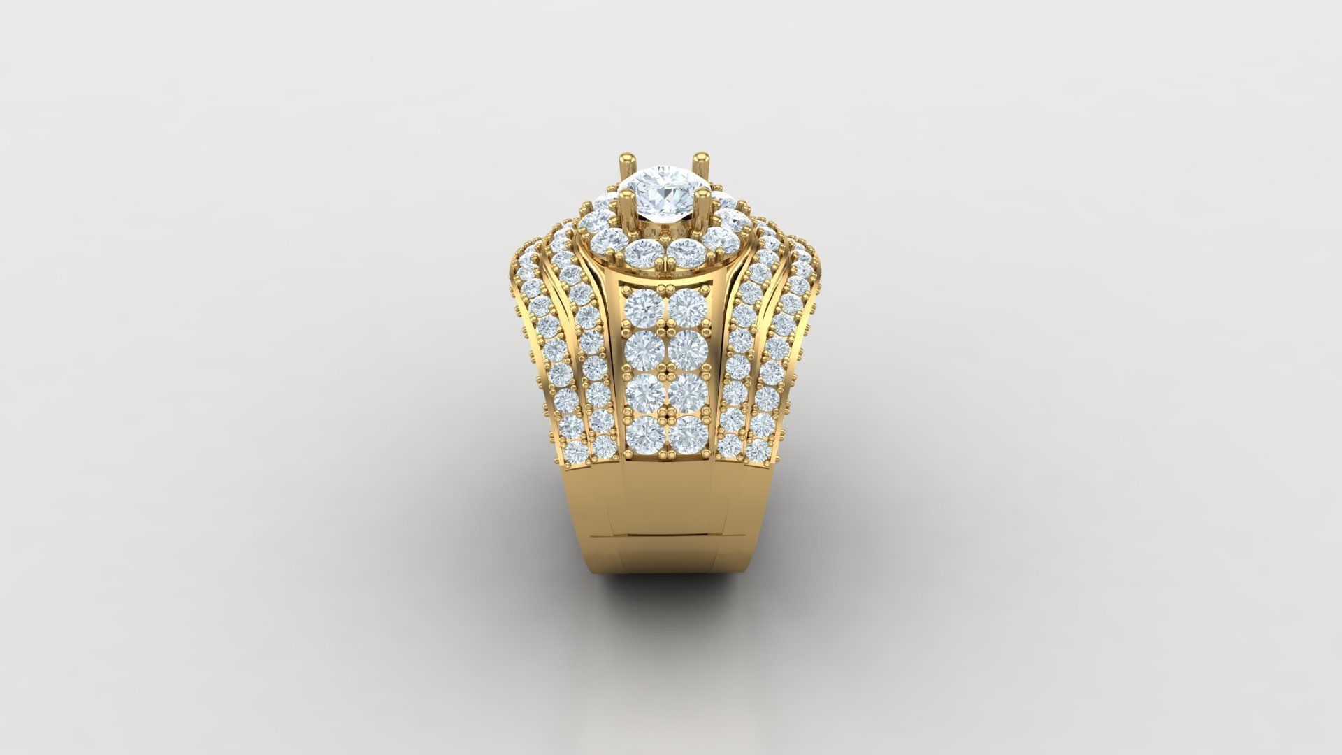 Diamond Man Ring Cad  MR  387 3D print model_2