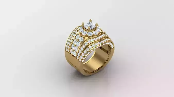 Diamond Man Ring Cad  MR  387