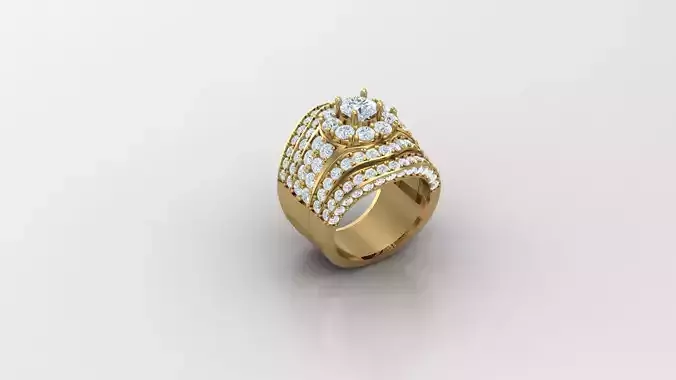 Diamond Man Ring Cad  MR  386