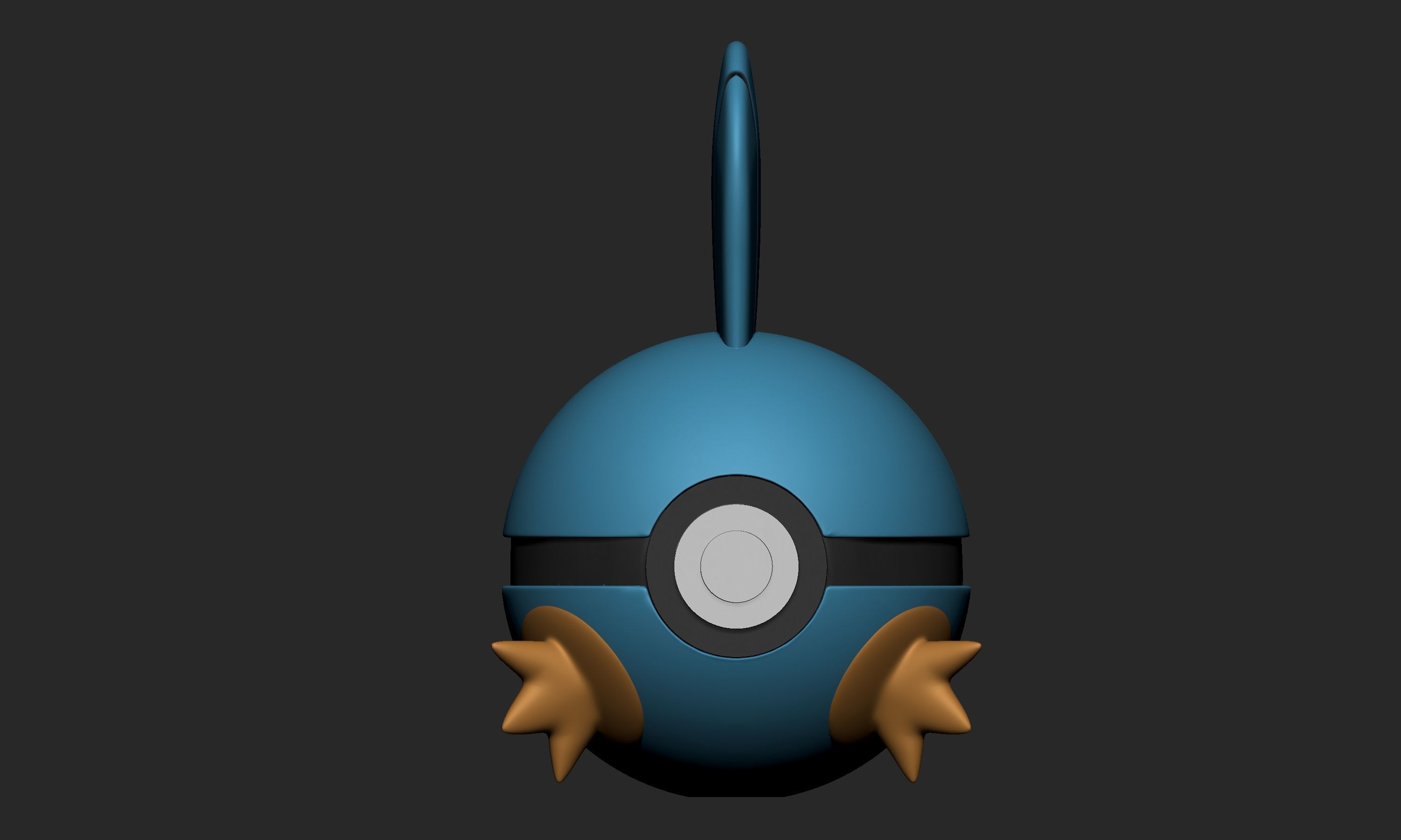 Pokemon Mudkip Pokeball  3D print model_1