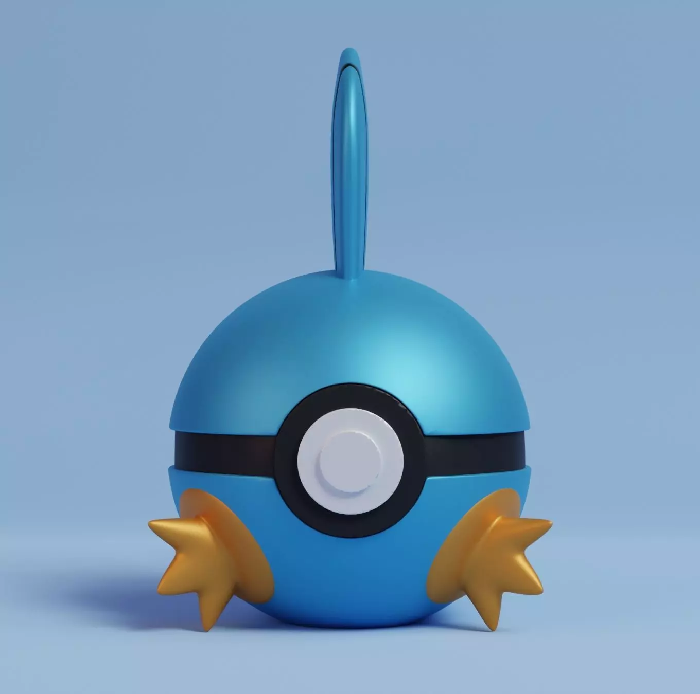 Pokemon Mudkip Pokeball  3D print model_0