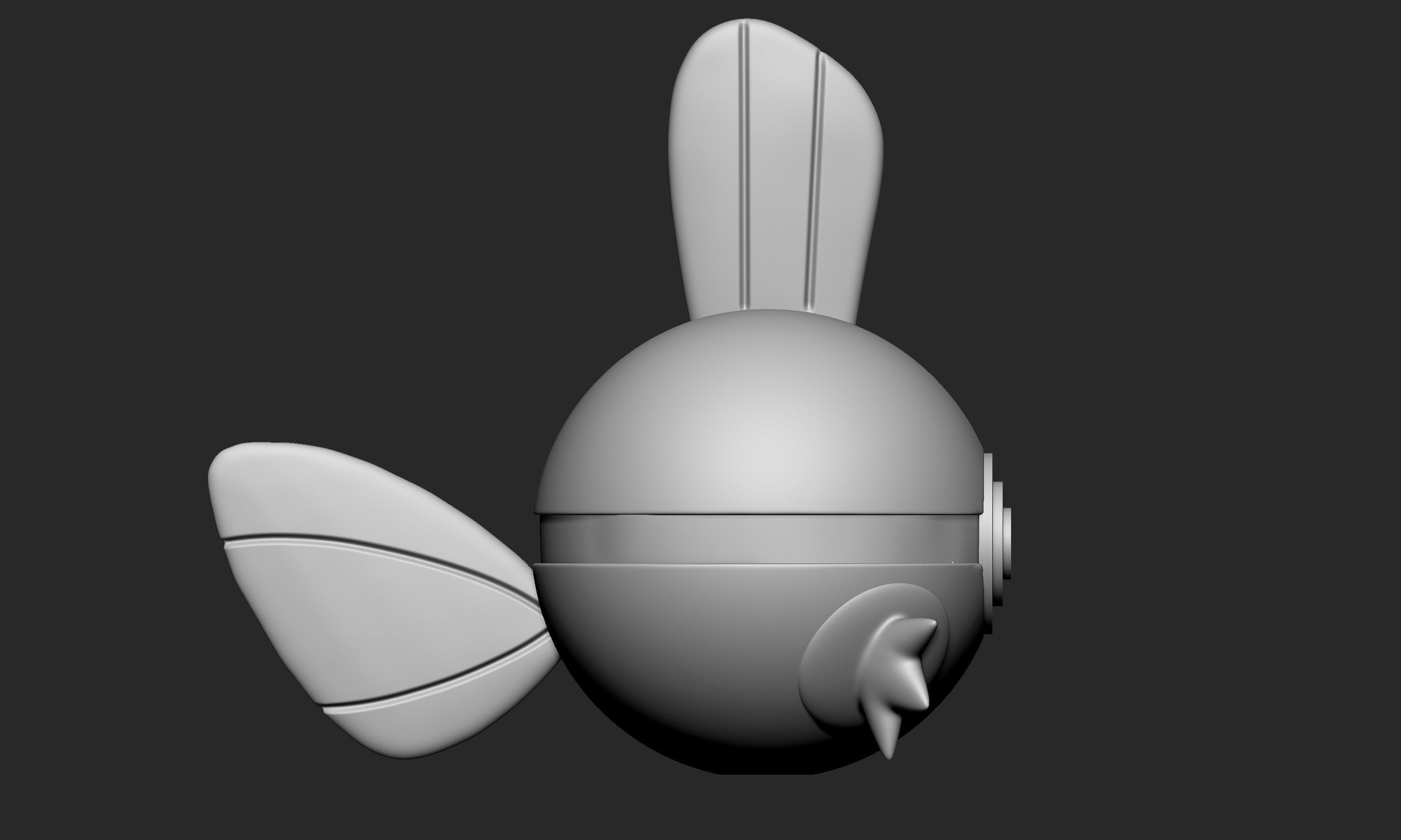 Pokemon Mudkip Pokeball  3D print model_7