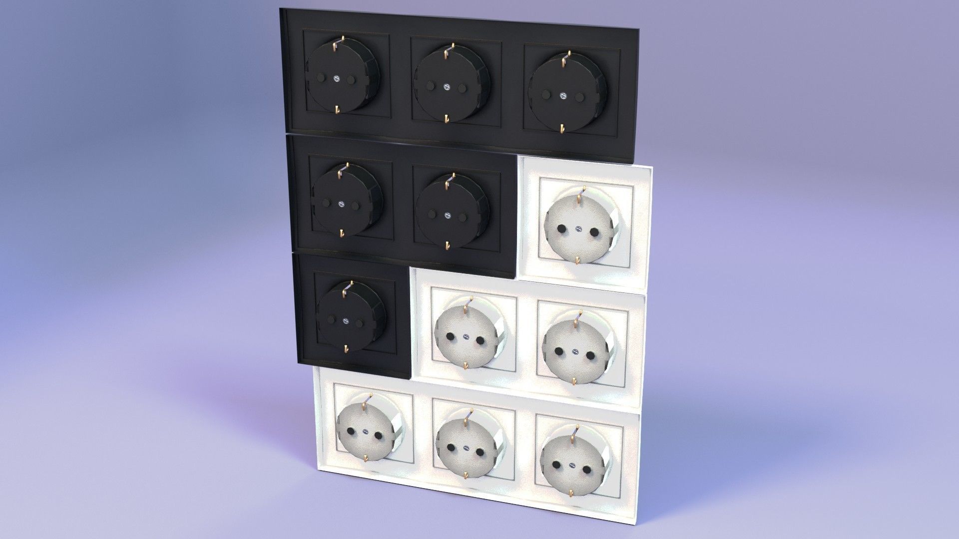 Sockets Low-poly 3D model_2