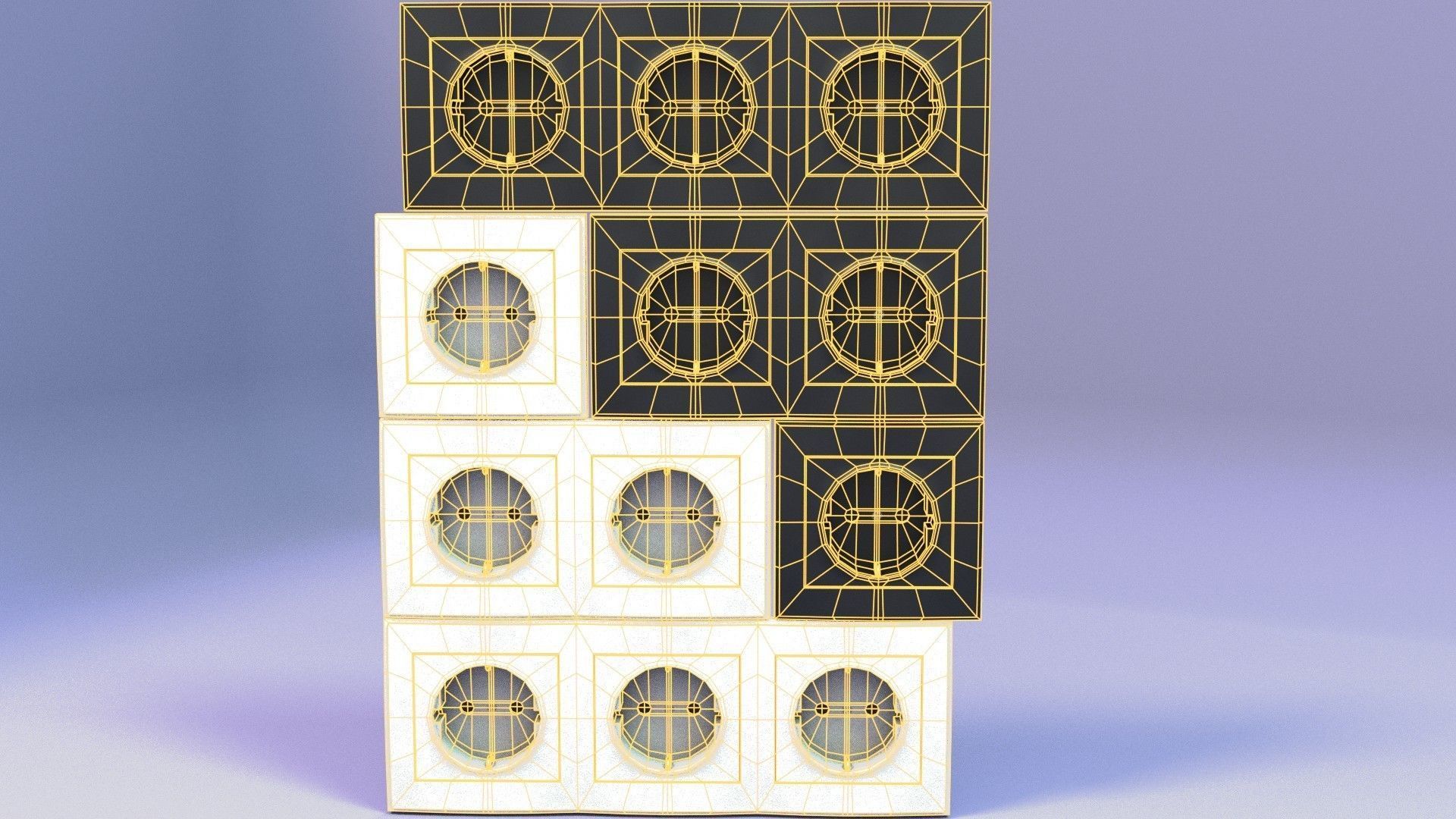 Sockets Low-poly 3D model_3