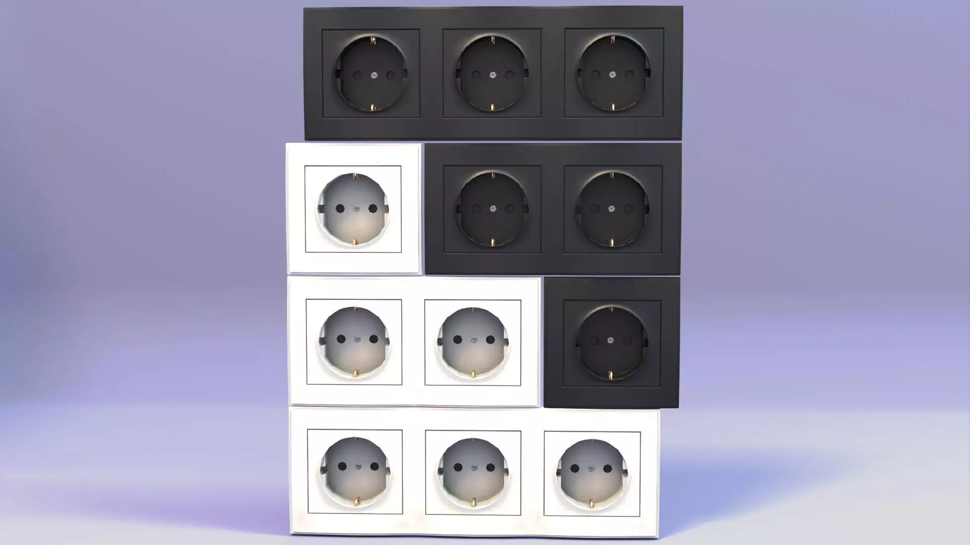 Sockets Low-poly 3D model_0