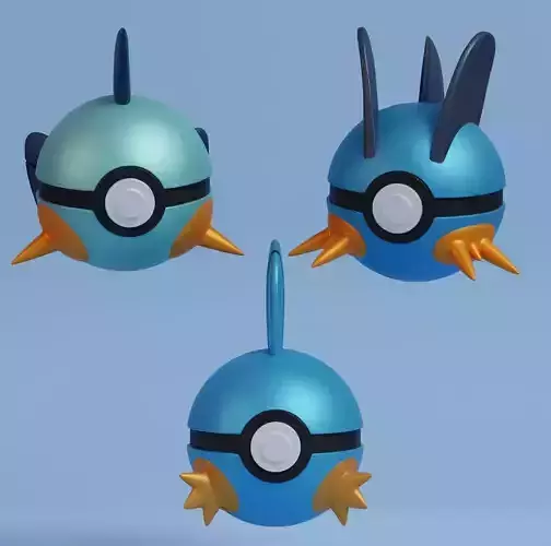 Pokemon Mudkip Marshtomp Swampert Pokeball