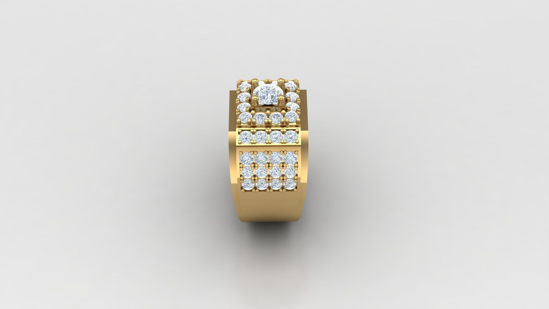Diamond Man Ring Cad  MR  377 3D print model_2