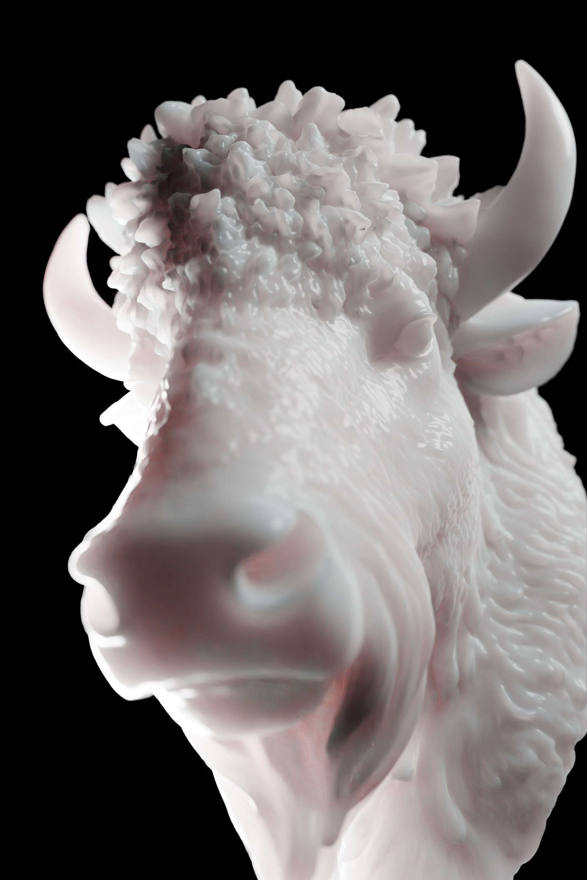 Bull Head Decoration 3D model_2