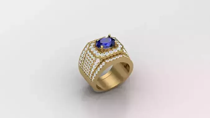 Diamond Man Ring Cad  MR  376